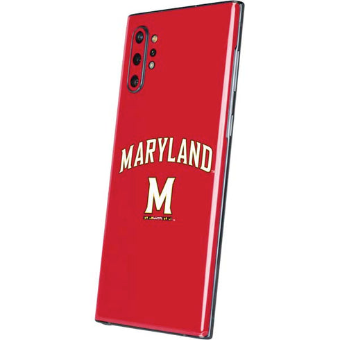 University of Maryland Collegiate Text Red Galaxy Note 10 Plus Skin