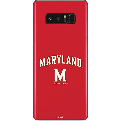 University of Maryland Collegiate Text Red Galaxy Note 8 Skin
