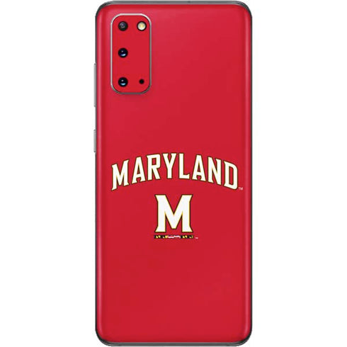 University of Maryland Collegiate Text Red Galaxy S20 Skin