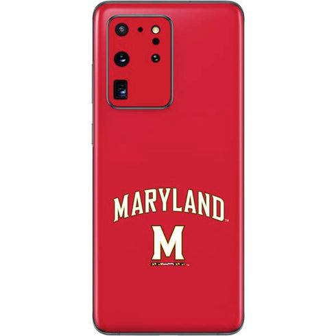 University of Maryland Collegiate Text Red Galaxy S20 Ultra 5G Skin