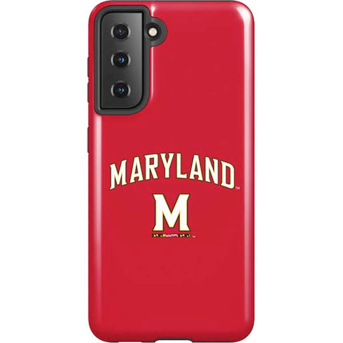 University of Maryland Collegiate Text Red Galaxy S21 5G Pro Case
