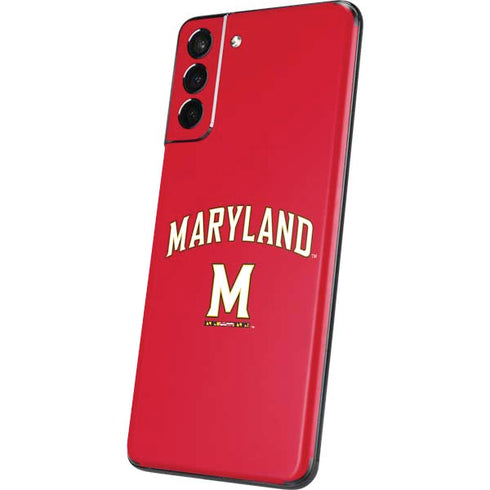 University of Maryland Collegiate Text Red Galaxy S21 5G Skin