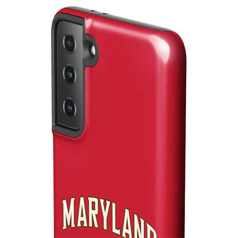 University of Maryland Collegiate Text Red Galaxy S21 FE Pro Case