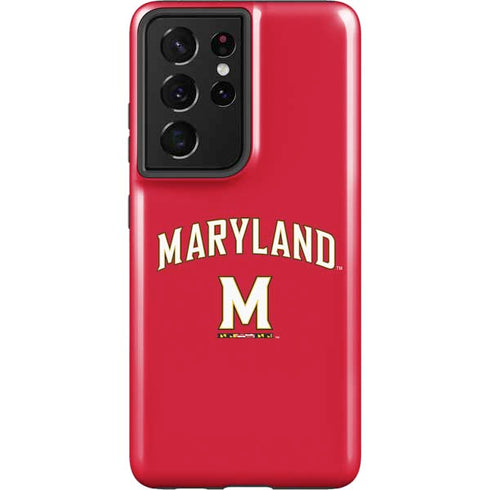 University of Maryland Collegiate Text Red Galaxy S21 Ultra 5G Pro Case
