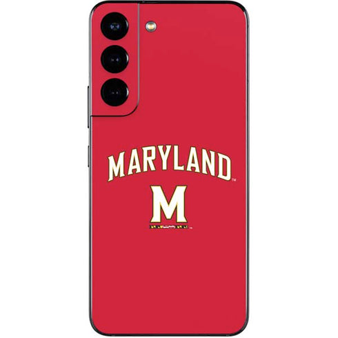 University of Maryland Collegiate Text Red Galaxy S22 Skin
