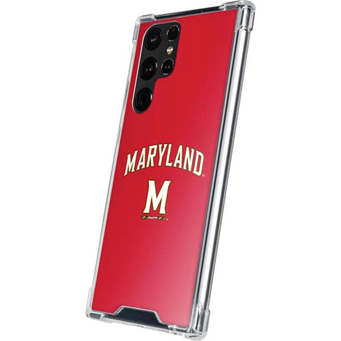 University of Maryland Collegiate Text Red Galaxy S22 Ultra Clear Case