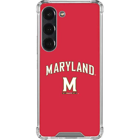 University of Maryland Collegiate Text Red Galaxy S23 Clear Case