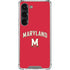 University of Maryland Collegiate Text Red Galaxy S23 Clear Case