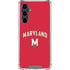 University of Maryland Collegiate Text Red Galaxy S23 FE Clear Case