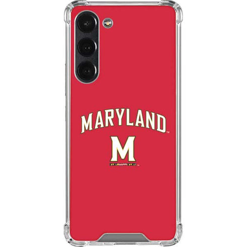 University of Maryland Collegiate Text Red Galaxy S23 Plus Clear Case