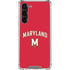 University of Maryland Collegiate Text Red Galaxy S23 Plus Clear Case
