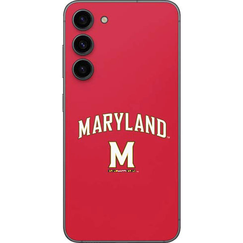 University of Maryland Collegiate Text Red Galaxy S23 Plus Skin
