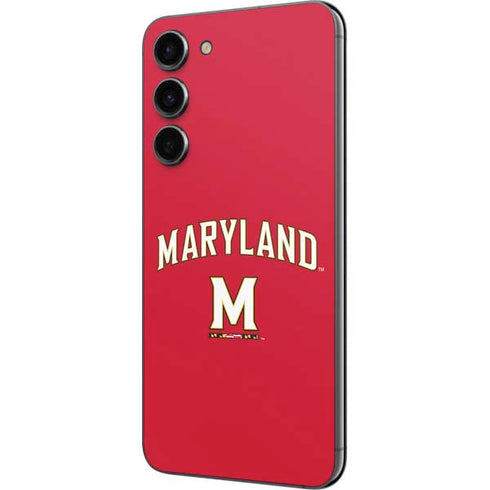 University of Maryland Collegiate Text Red Galaxy S23 Plus Skin