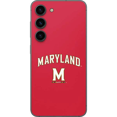 University of Maryland Collegiate Text Red Galaxy S23 Skin