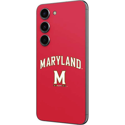 University of Maryland Collegiate Text Red Galaxy S23 Skin