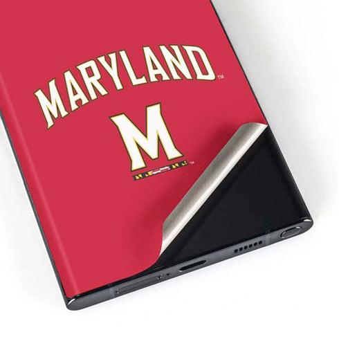 University of Maryland Collegiate Text Red Galaxy S23 Ultra Skin