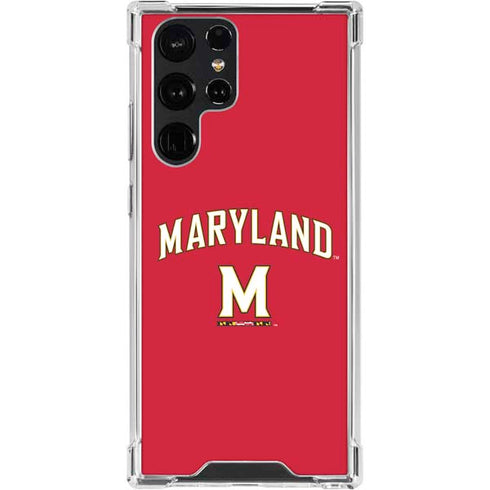 University of Maryland Collegiate Text Red Galaxy S24 Ultra Clear Case
