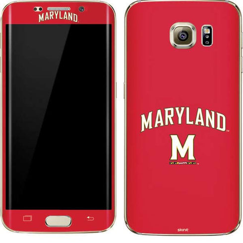 University of Maryland Collegiate Text Red Galaxy S7 Edge Skin