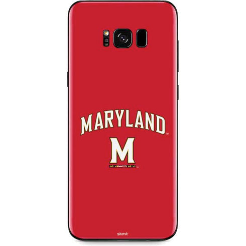 University of Maryland Collegiate Text Red Galaxy S8 Plus Skin