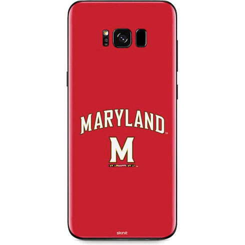University of Maryland Collegiate Text Red Galaxy S8 Skin