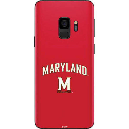 University of Maryland Collegiate Text Red Galaxy S9 Skin