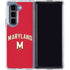 University of Maryland Collegiate Text Red Galaxy Z Fold5 5G Clear Case