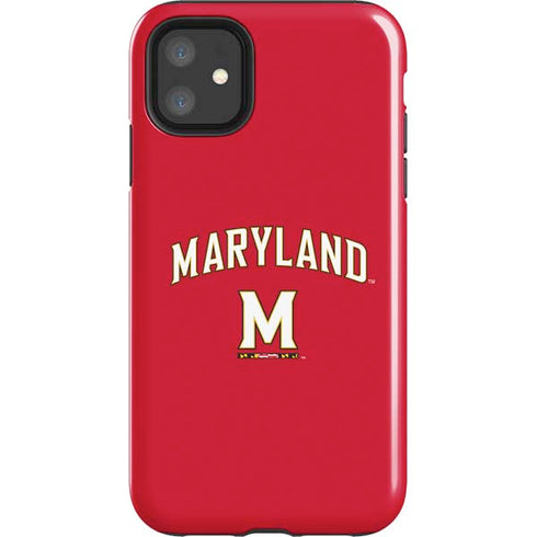 University of Maryland Collegiate Text Red iPhone 11 Impact Case