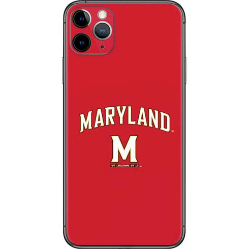 University of Maryland Collegiate Text Red iPhone 11 Pro Max Skin
