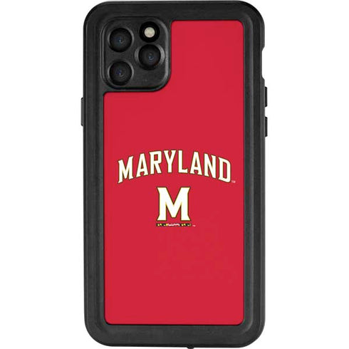 University of Maryland Collegiate Text Red iPhone 11 Pro Waterproof Case
