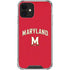 University of Maryland Collegiate Text Red iPhone 12 Clear Case