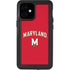 University of Maryland Collegiate Text Red iPhone 12 Mini Waterproof Case