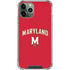 University of Maryland Collegiate Text Red iPhone 12 Pro Clear Case