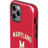 University of Maryland Collegiate Text Red iPhone 12 Pro Impact Case