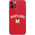 University of Maryland Collegiate Text Red iPhone 12 Pro Max Skin