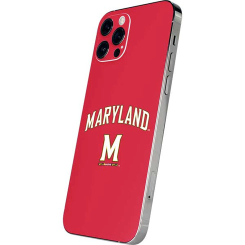 University of Maryland Collegiate Text Red iPhone 12 Pro Max Skin