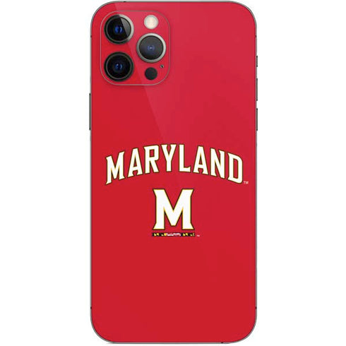University of Maryland Collegiate Text Red iPhone 12 Pro Skin