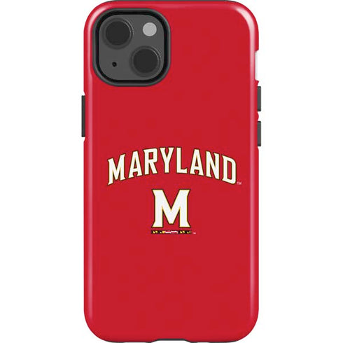University of Maryland Collegiate Text Red iPhone 13 Impact Case