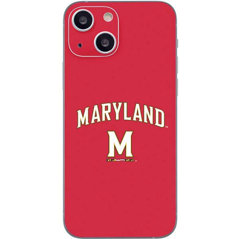 University of Maryland Collegiate Text Red iPhone 13 Mini Skin