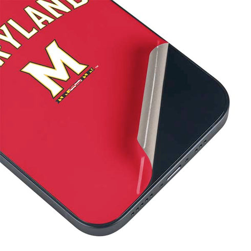 University of Maryland Collegiate Text Red iPhone 13 Mini Skin
