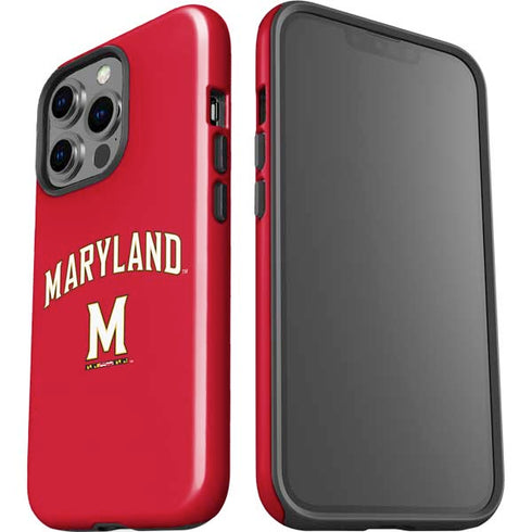 University of Maryland Collegiate Text Red iPhone 13 Pro Impact Case