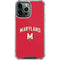 University of Maryland Collegiate Text Red iPhone 13 Pro Max Clear Case