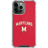 University of Maryland Collegiate Text Red iPhone 13 Pro Max Clear Case