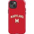 University of Maryland Collegiate Text Red iPhone 15 Impact Case