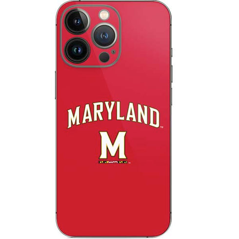 University of Maryland Collegiate Text Red iPhone 14 Pro Skin