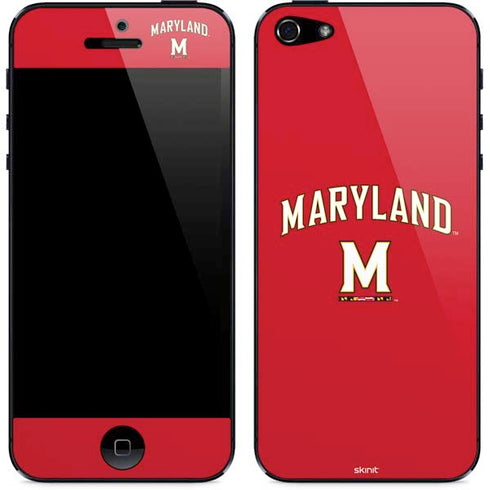 University of Maryland Collegiate Text Red iPhone 5/5s/5SE Skin
