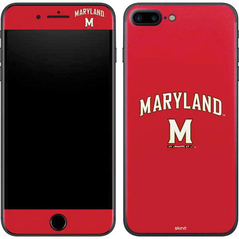 University of Maryland Collegiate Text Red iPhone 8 Plus Skin