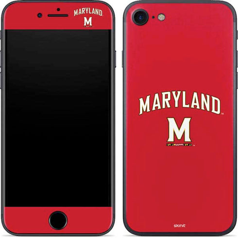University of Maryland Collegiate Text Red iPhone 8 Skin