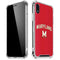 University of Maryland Collegiate Text Red iPhone XR Clear Case