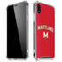 University of Maryland Collegiate Text Red iPhone XR Clear Case