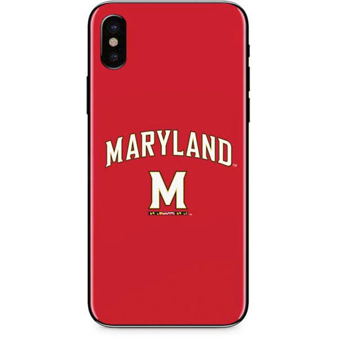 University of Maryland Collegiate Text Red iPhone XS Skin